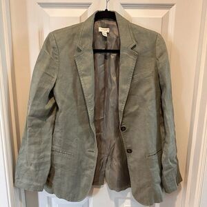 J.Crew Light Green Blazer Size 4 Tailored Cotton Jacket